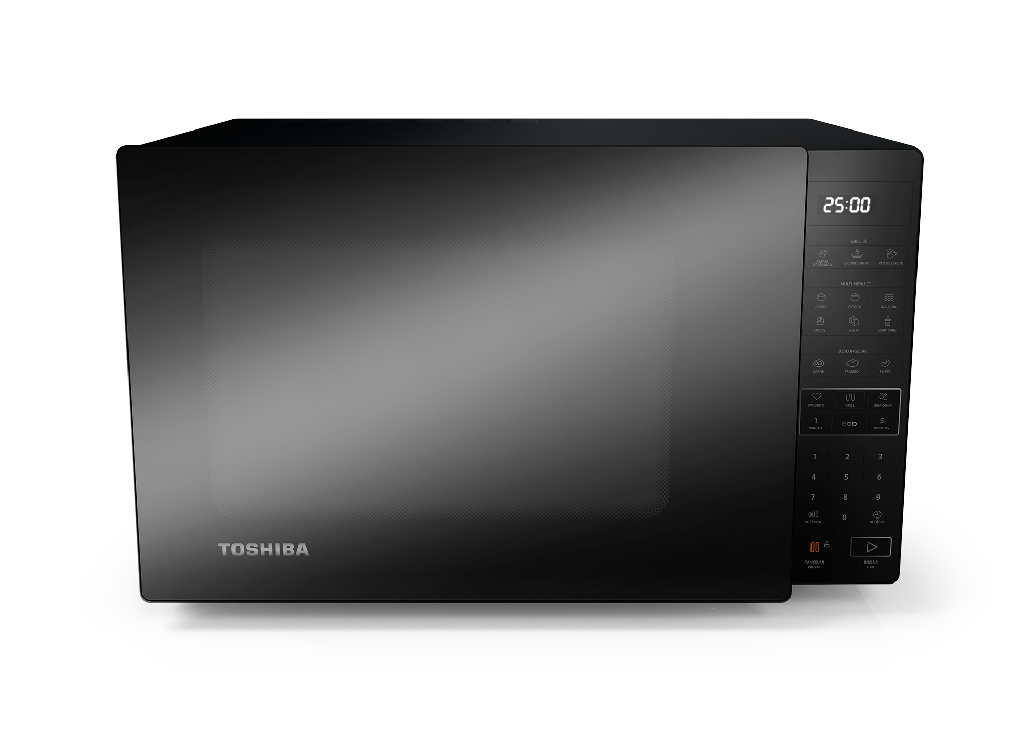 MICRO ONDAS SMARTPLATE GRILL 35L CINZA MORANDI COM PORTA ESPELHADA