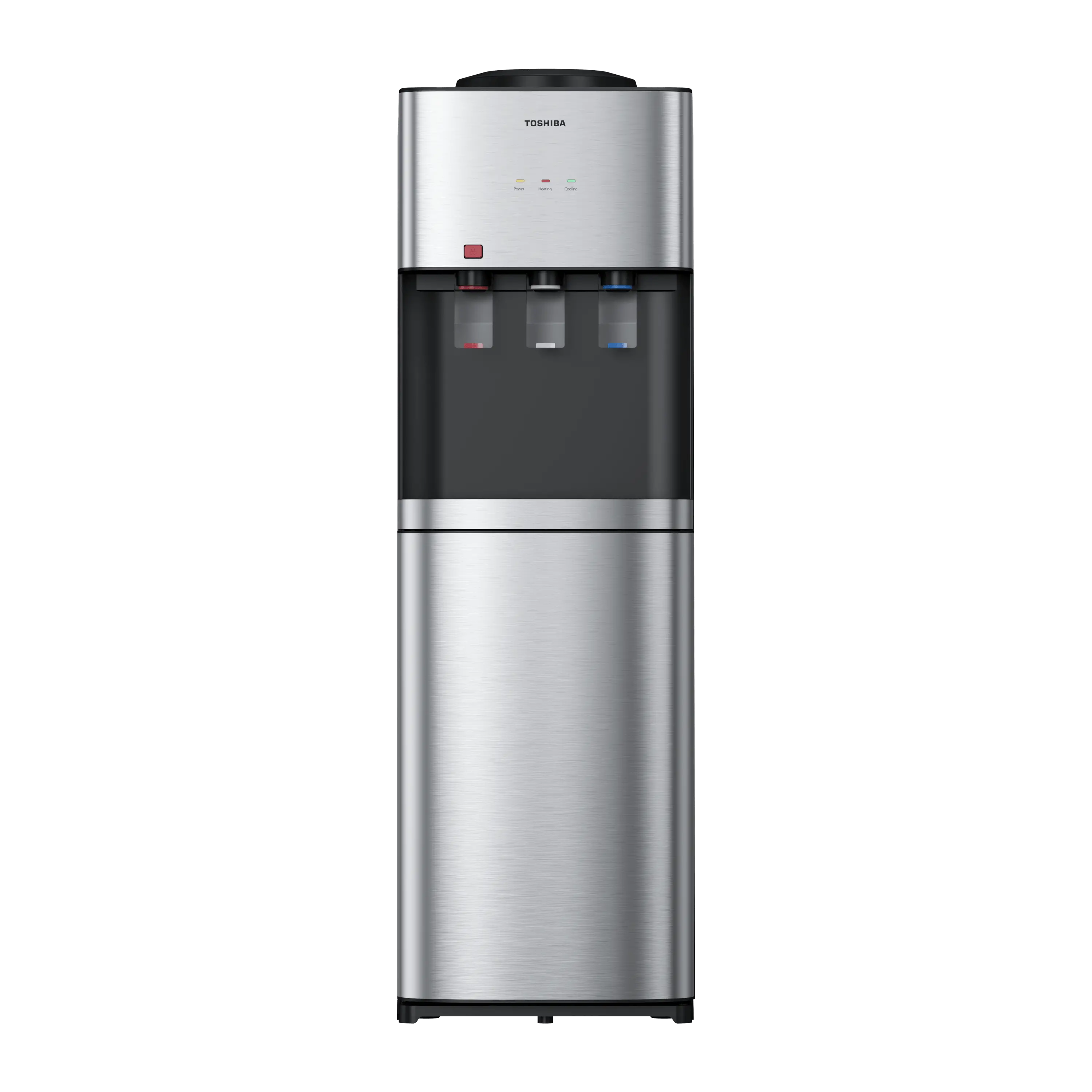Toshiba Water Dispenser with 20L Cabinet - 3 Taps - Stainless Steel