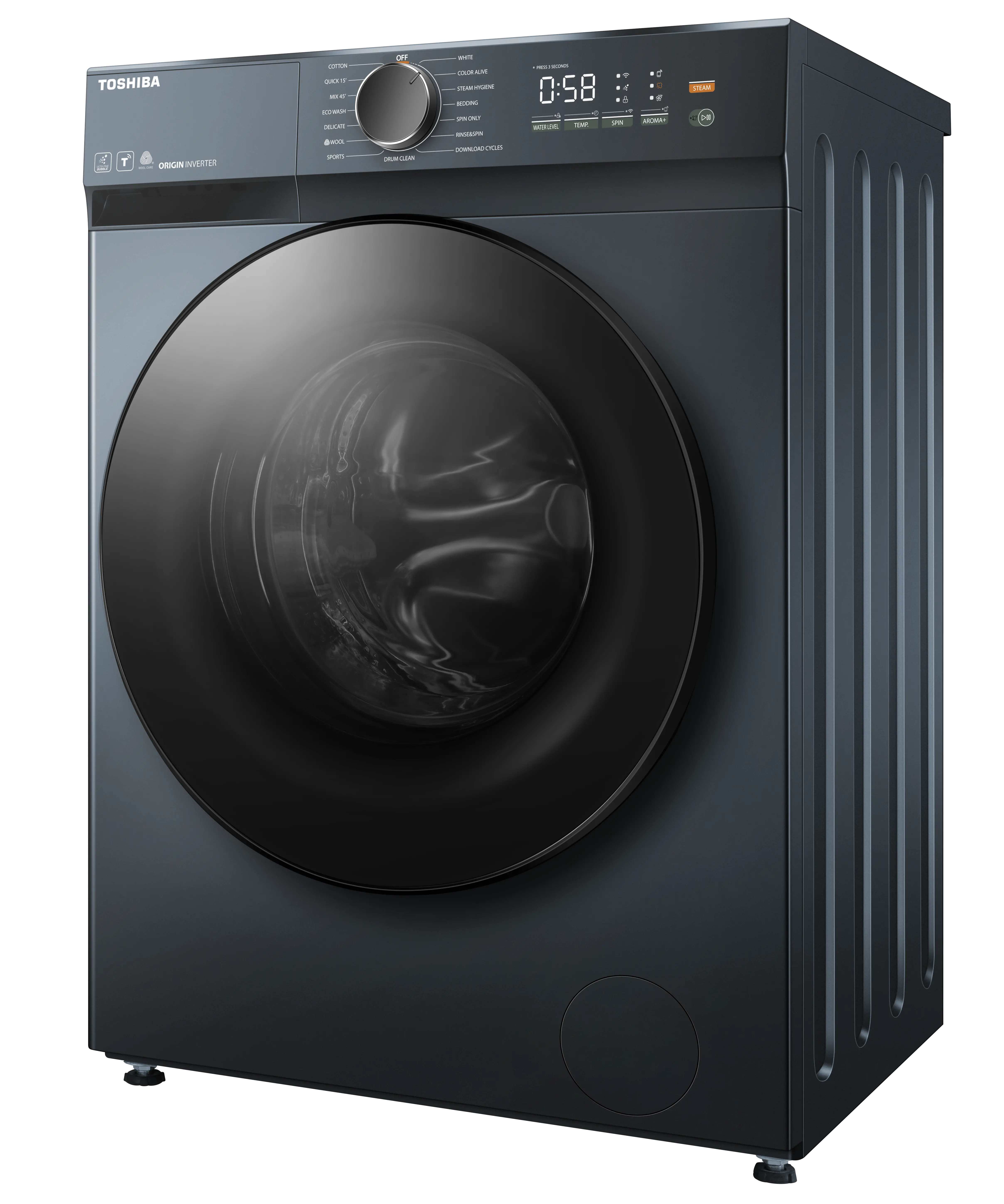 Toshiba Full Automatic Washing Machine Inverter 8KG Silver- TW-BJ90S2EG (SK)