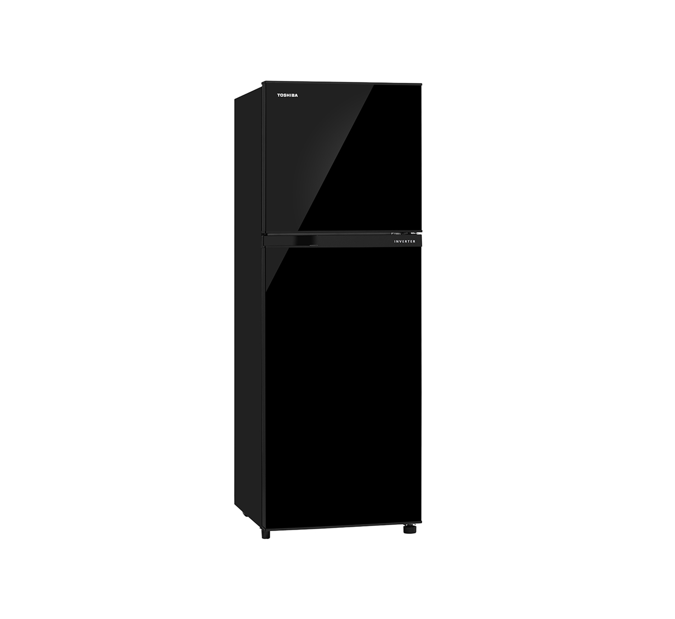 Buy 445L Double Door Refrigerator with Black Glass Finish