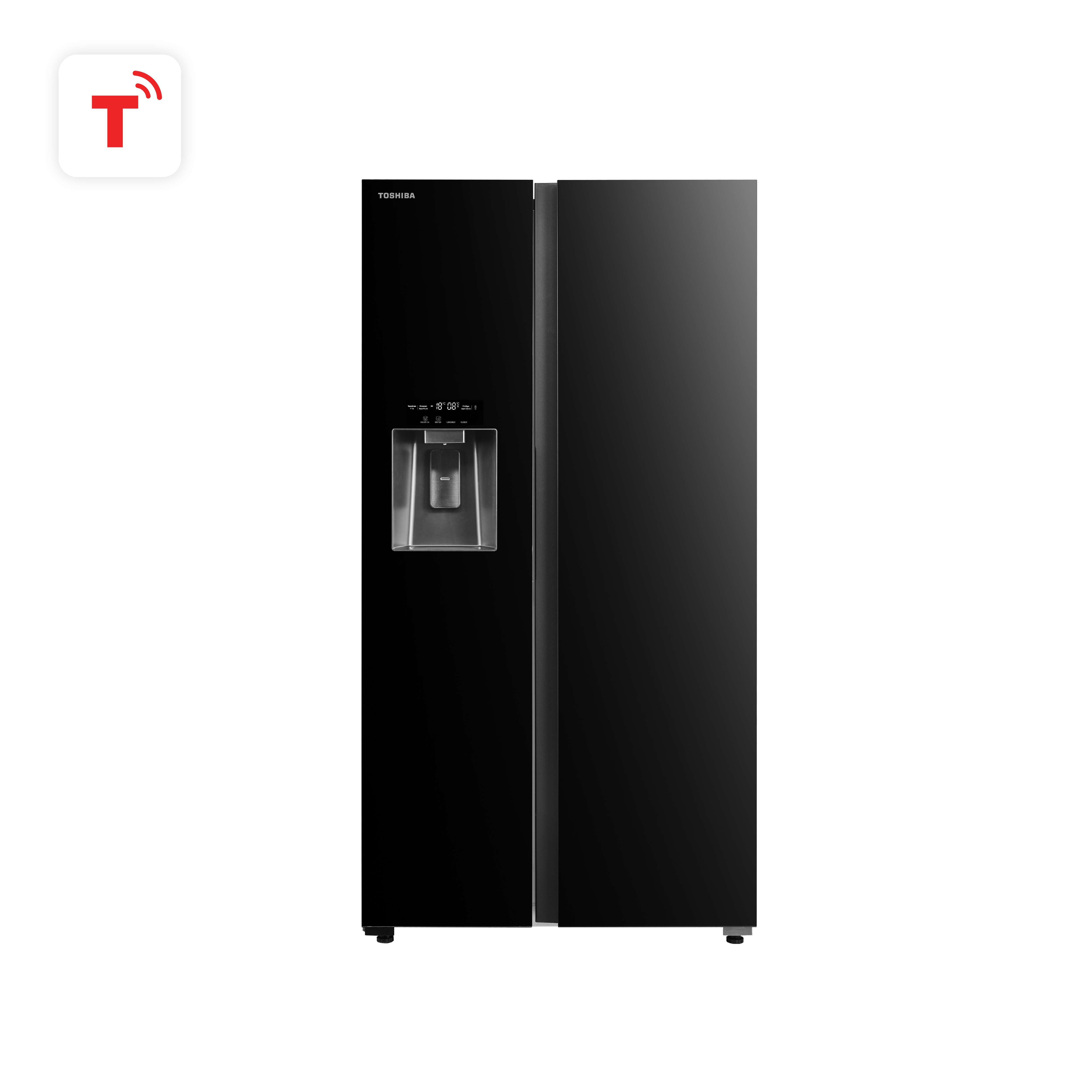 Toshiba side top by side fridge