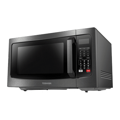 Toshiba ML2-EC10SA(BS) 4-in-1 Microwave Oven with Healthy Air Fry, Convection Cooking, Easy-Clean Interior and Eco Mode, 1.0 cu.ft, Black Stainless