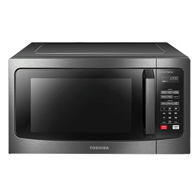 Toshiba ML-EM45P(BS) 1.6 CU.FT Countertop Microwave Oven with Smart Sensor, Black Stainless Steel