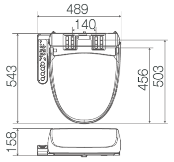 温水洗浄便座 SCS-S300 仕様表・寸法図：家電製品 Toshiba Living Doors