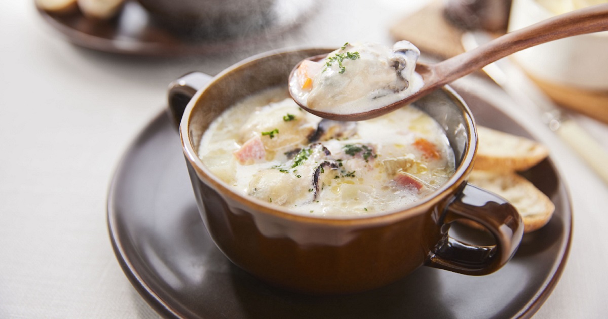 牡蠣のクラムチャウダー（石窯おまかせ焼き） | 東芝ライフスタイル
