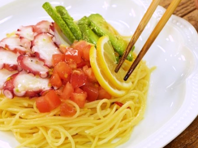たことアボカドのペペロンチーノ～レモン風味～_6