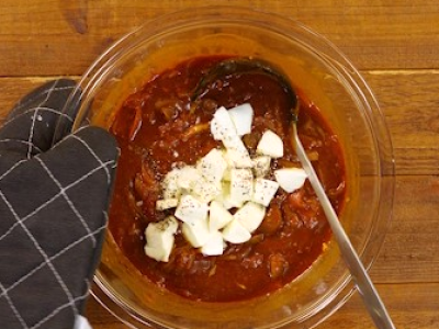 コンビーフとモッツァレラチーズのカレー_3