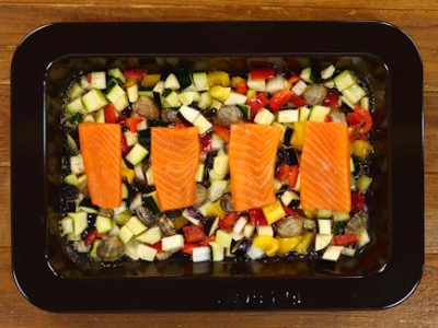 夏野菜と魚介類のカポナータ風_2