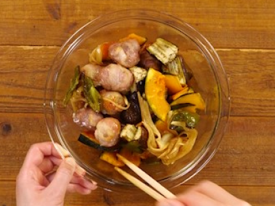 豚肉と夏野菜の梅マリネ_8
