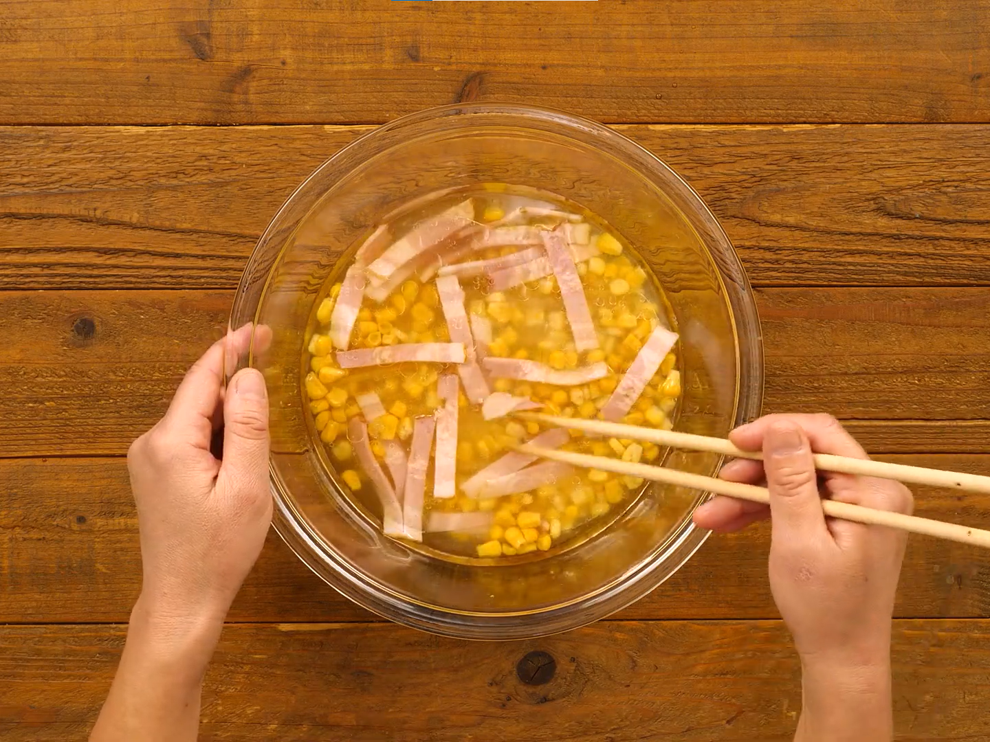 とうもろこしの出汁パスタ（工程②）