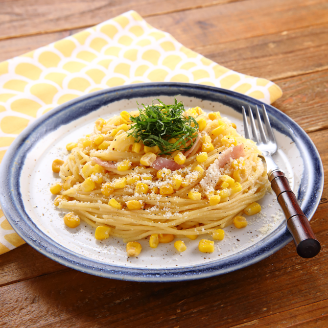 とうもろこしの出汁パスタ（画像）