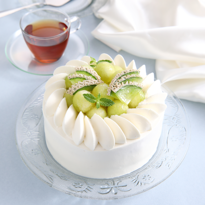 メロンのショートケーキ（画像）