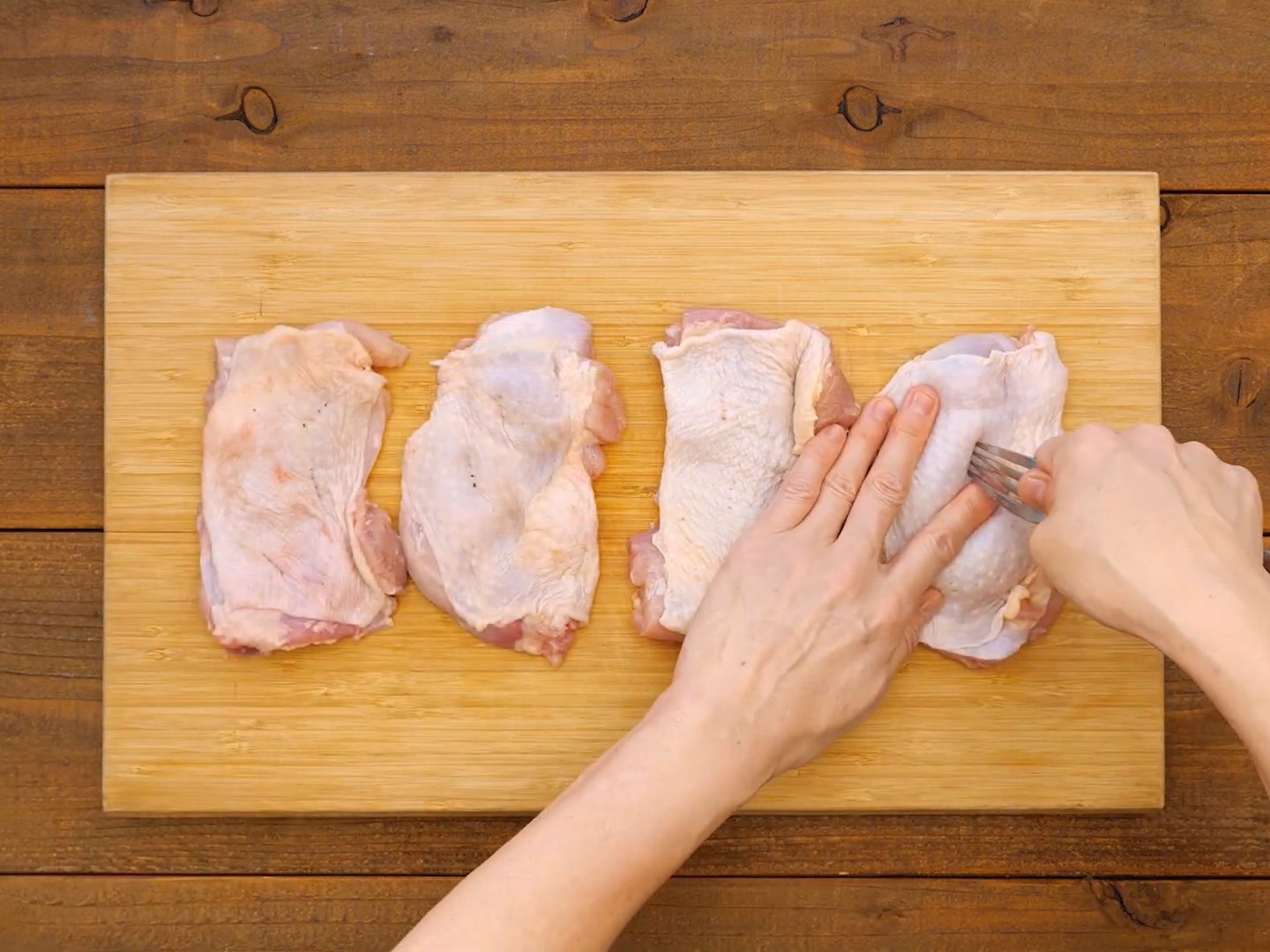 ディアボラ風グリルチキン(工程①)