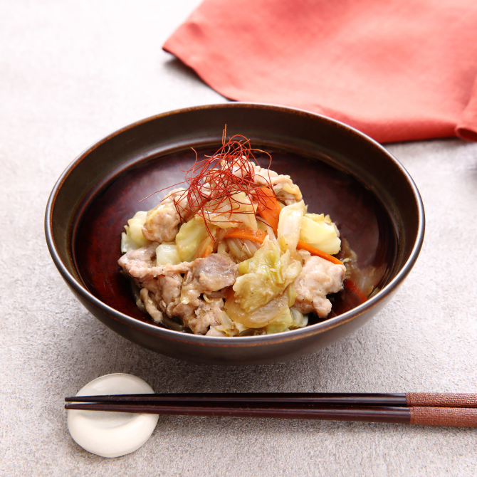 キャベツと豚肉のガリバタ（画像）