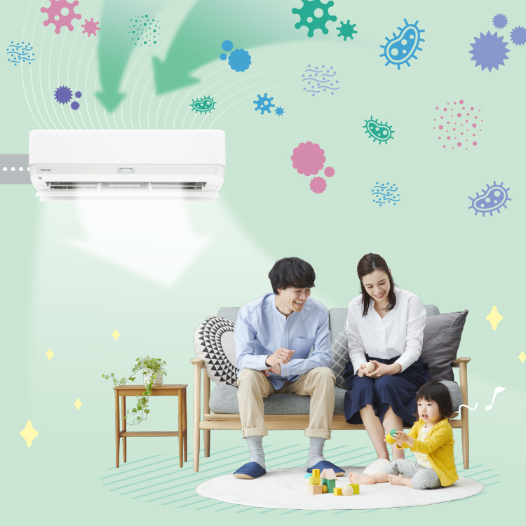 静電気の力でPM2.5 までキャッチ