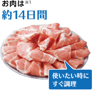 お肉は約14日間 ※1