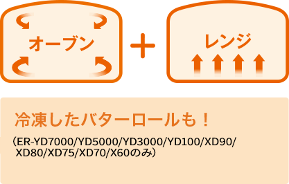 冷凍したバターロールも!