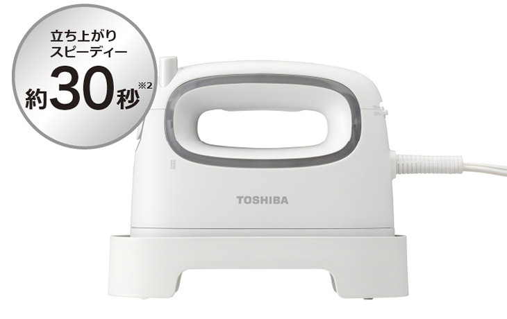 東芝衣類スチーマー　立ち上がり時間　スピーディー
