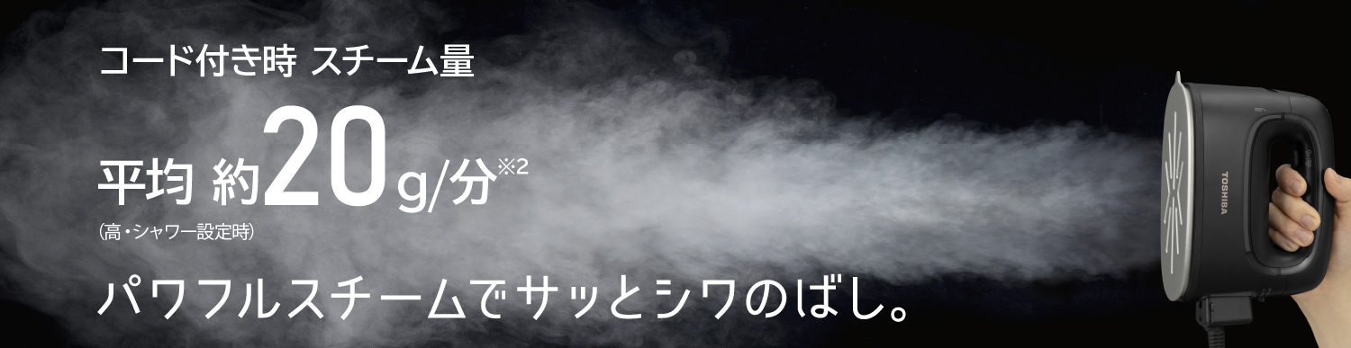 東芝衣類スチーマー　パワフル連続スチーム