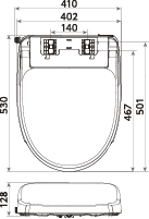 東芝温水洗浄便座 SCS-SRU7020 寸法