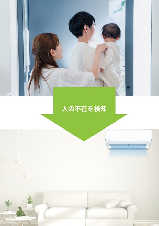 人の不在を検知