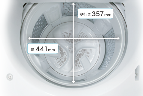 幅441mm、奥行き357mm
