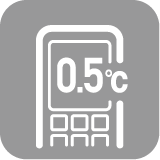 0.5℃刻み設定