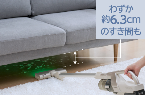東芝コードレス掃除機（クリーナー）　VC-CL75X　家具の下などの暗い所も