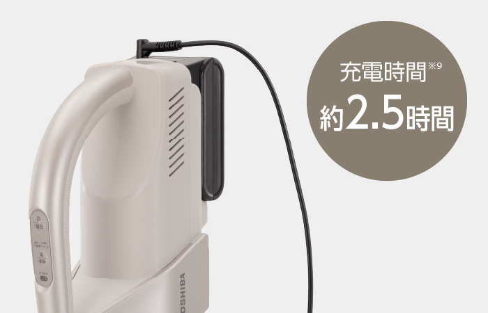 東芝コードレス掃除機（クリーナー）　VC-CL75X　バッテリーを取り付けたまま充電