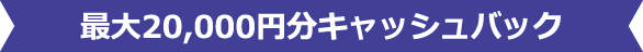 最大20,000円分キャッシュバック