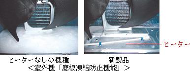 室外機 底板凍結防止機能