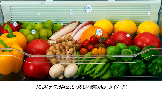 野菜を乾燥から守る「うるおいラップ野菜室」搭載の冷凍冷蔵庫4機種の